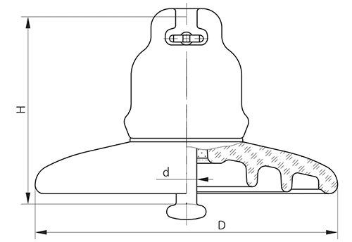 u40b glass insulator drawing