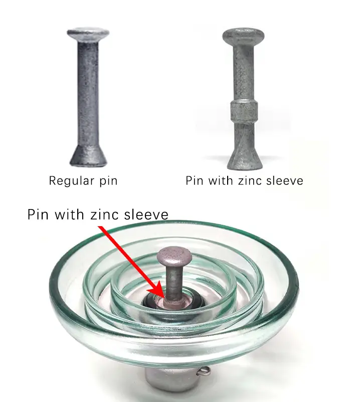 zinc sleeve glass insulator