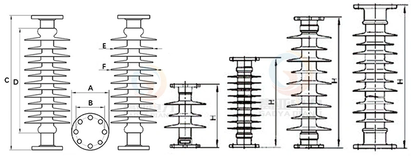 polymer station post insulator drawing