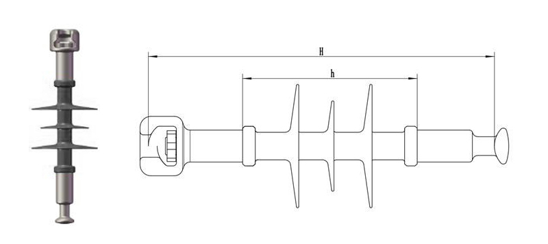 11kV polymer disc insulator drawing