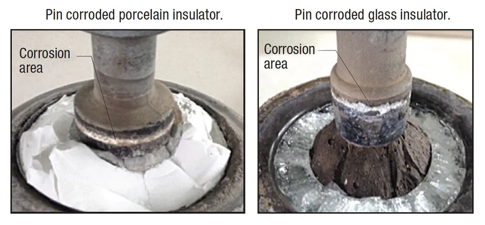 Corroded pin